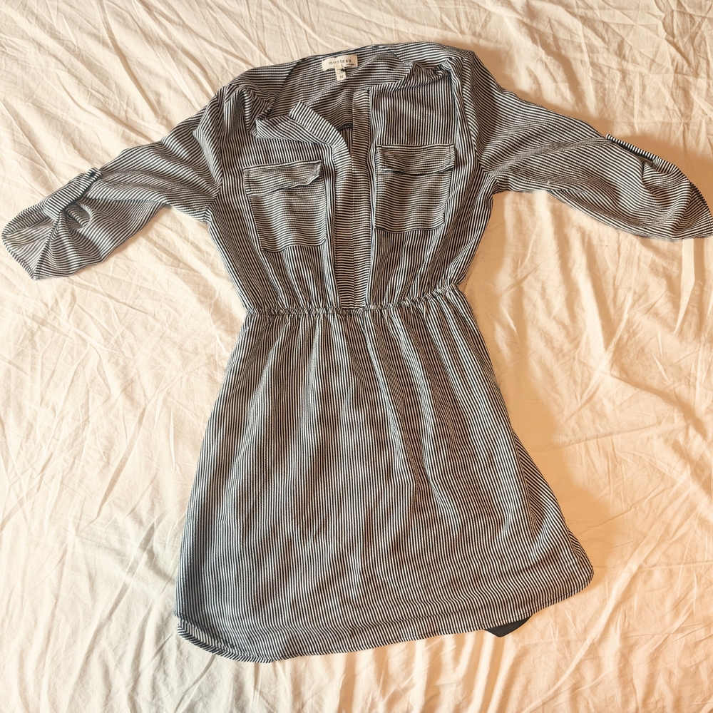 Striped Black and White Women's Dress